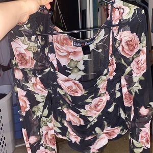 Blouse long sleeve and see Through back